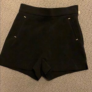 Black High Waisted Dress Shorts